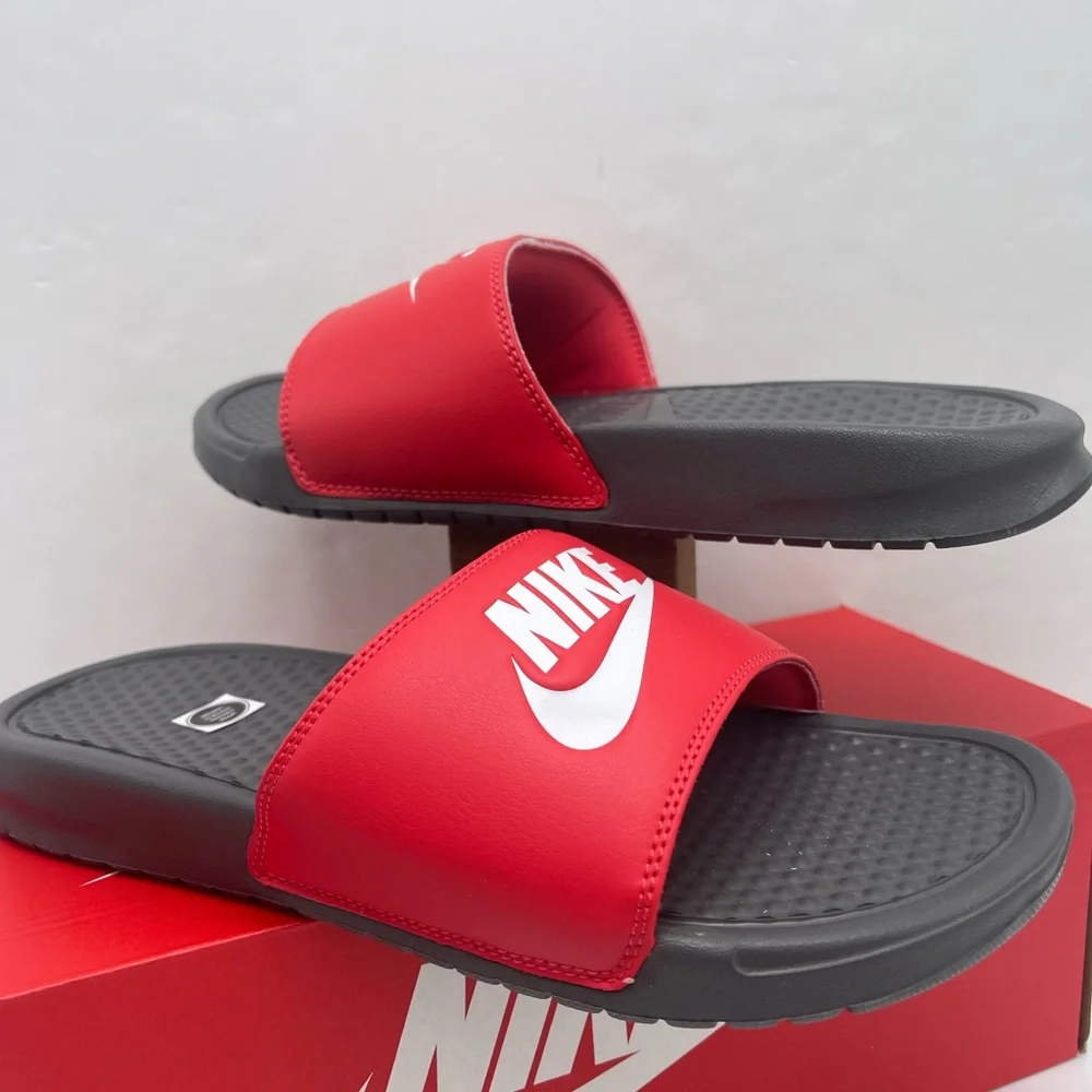 Nike Red and Gray Slide Sandals Men’s Slides BENASSI JDI
BENASSI JDI - Picture 5 of 16